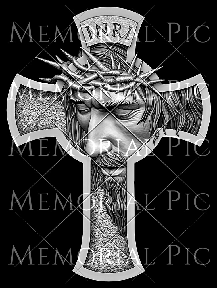 Jesus Cross for impact etching
