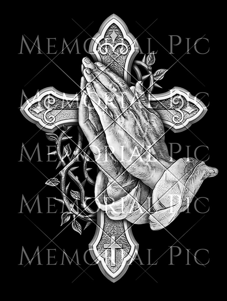 Praying hands - Cross