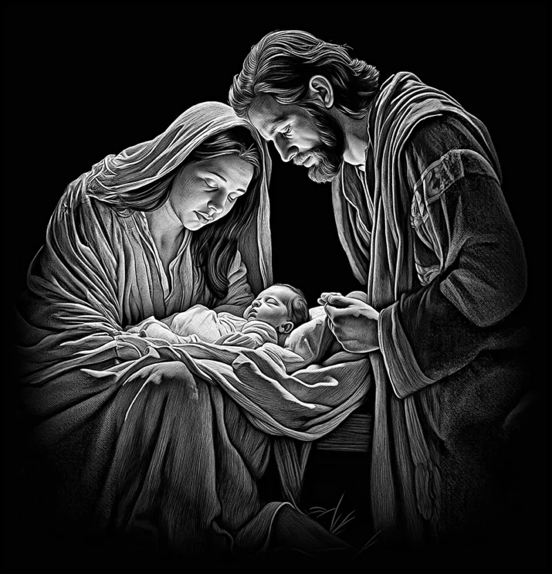 Christ is born laser etching file