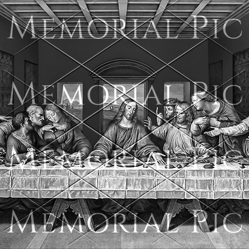 The Last Supper file prepared for laser etching or impact etching