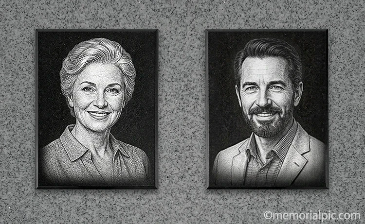 Granite plaques photo etching